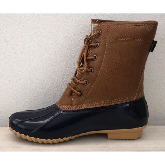 JBU x Jambu B9MAW73 Women 10M Navy/Tan Maplewood WP Vegan Leather Duck Boots - Picture 9 of 13